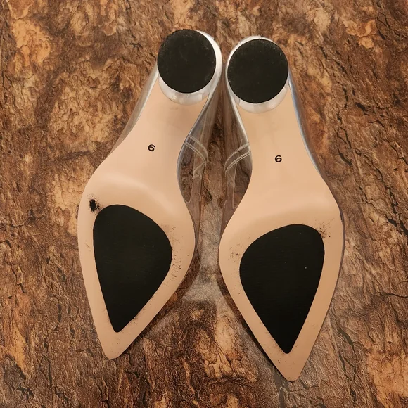 Women's Hochfart Cinderella Clear Rhinestone Pumps Size 9 Bridal Wedding Party - Picture 9 of 11